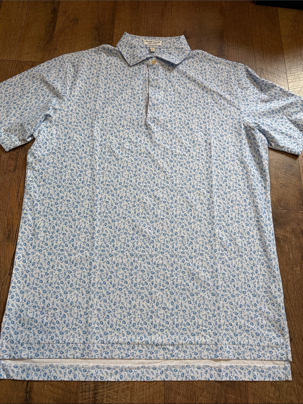 Peter Millar Light Blue Floral Polo